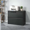 Black 2 drawer lateral filing cabinet