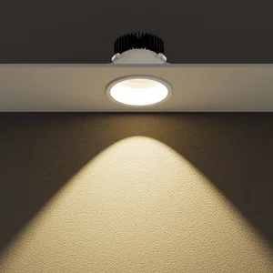 High Quality round Aluminum White Housing LED Narrow Light Deep Anti-Glare Design for Modern Apartment Lighting IP44 Rated