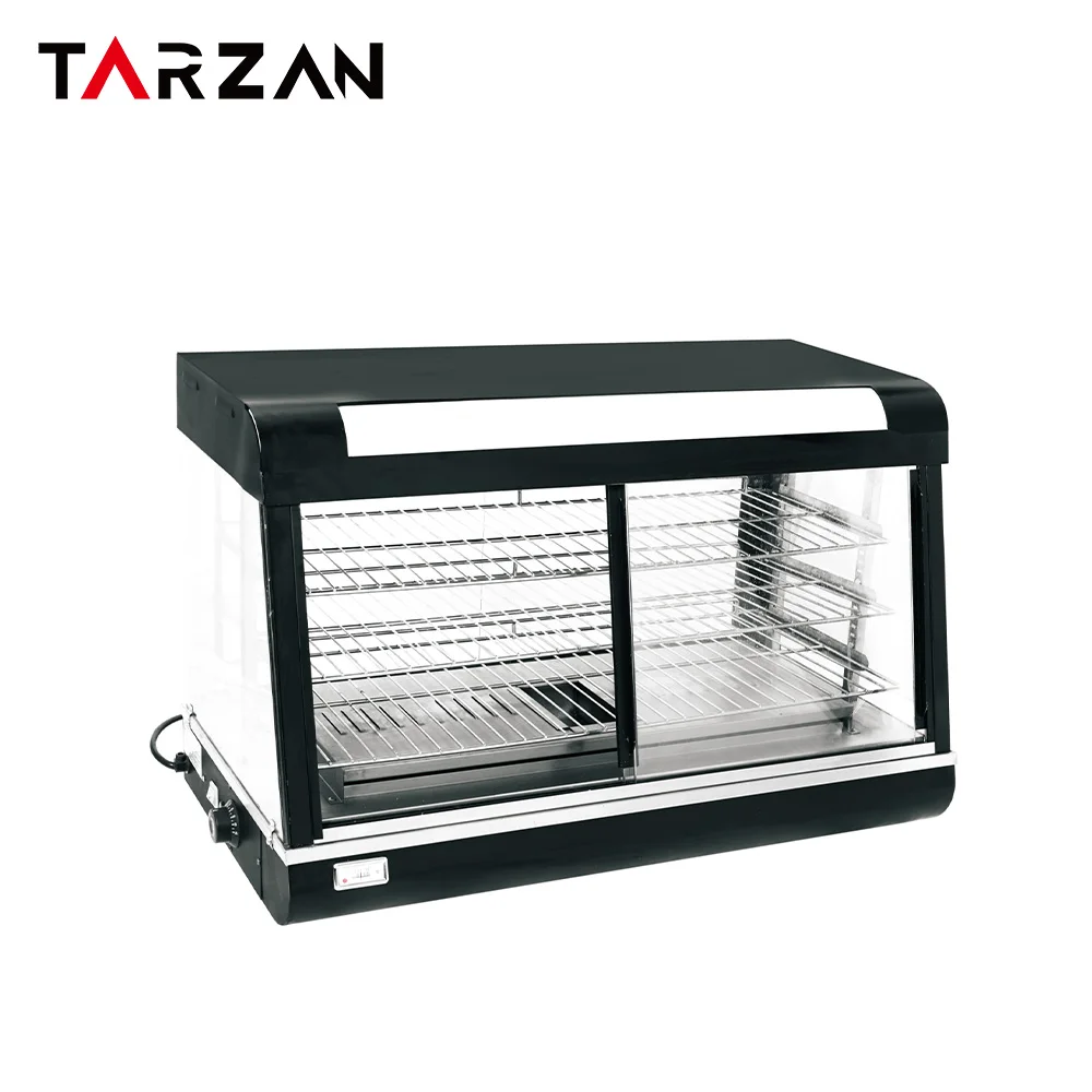 Curved Glass   Food Warmer Heating Food Warming Showcase Hot Food Warmer Display Cabinet