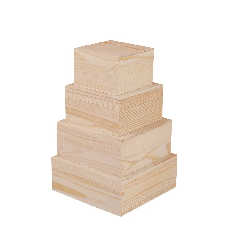 Factory Wholesale Customized Wooden Box Handmade Make Solid Wood Storage Boxes