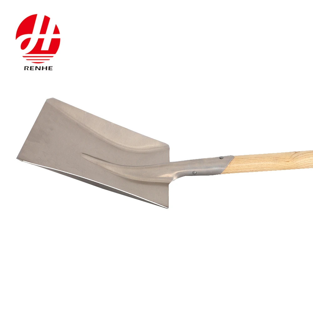 product factory direct produat good quality total length 1m aluminum square shovel spade with wood handle-4