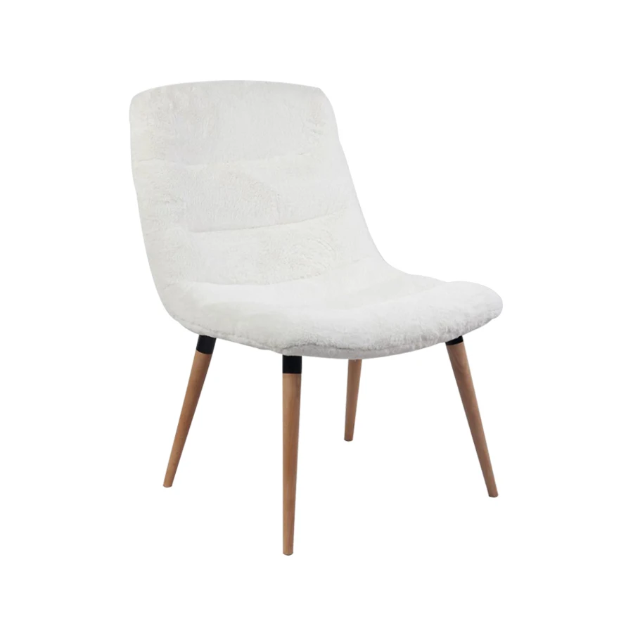 plush white chair