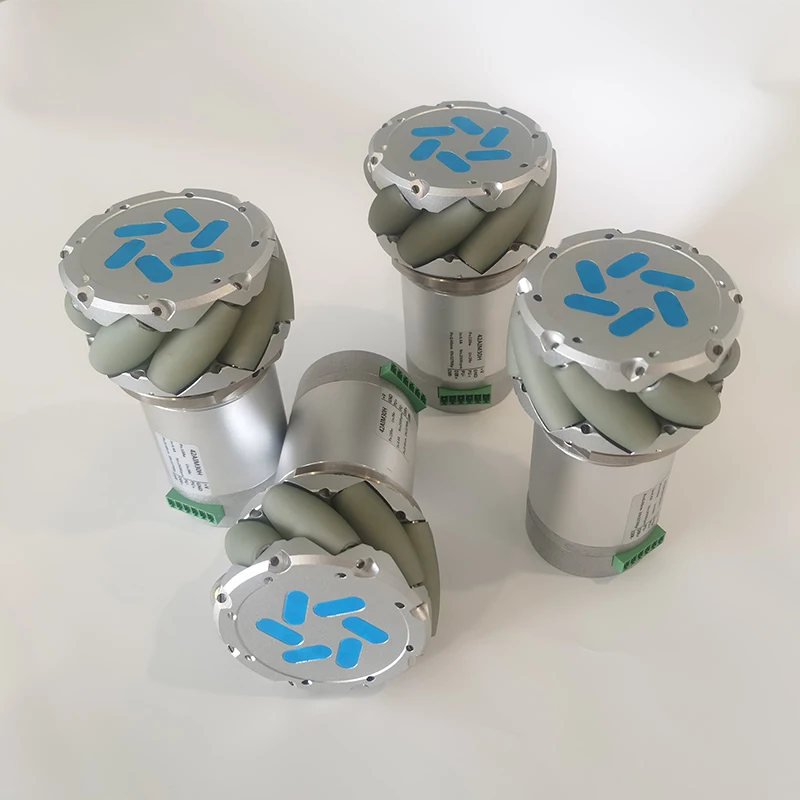 PU Coated Mecanum Wheel Set Low-Noise Omnidirectional Drive Wheels for Mobile Robots Anti-Slip Abrasion-Proof Custom Cutting details