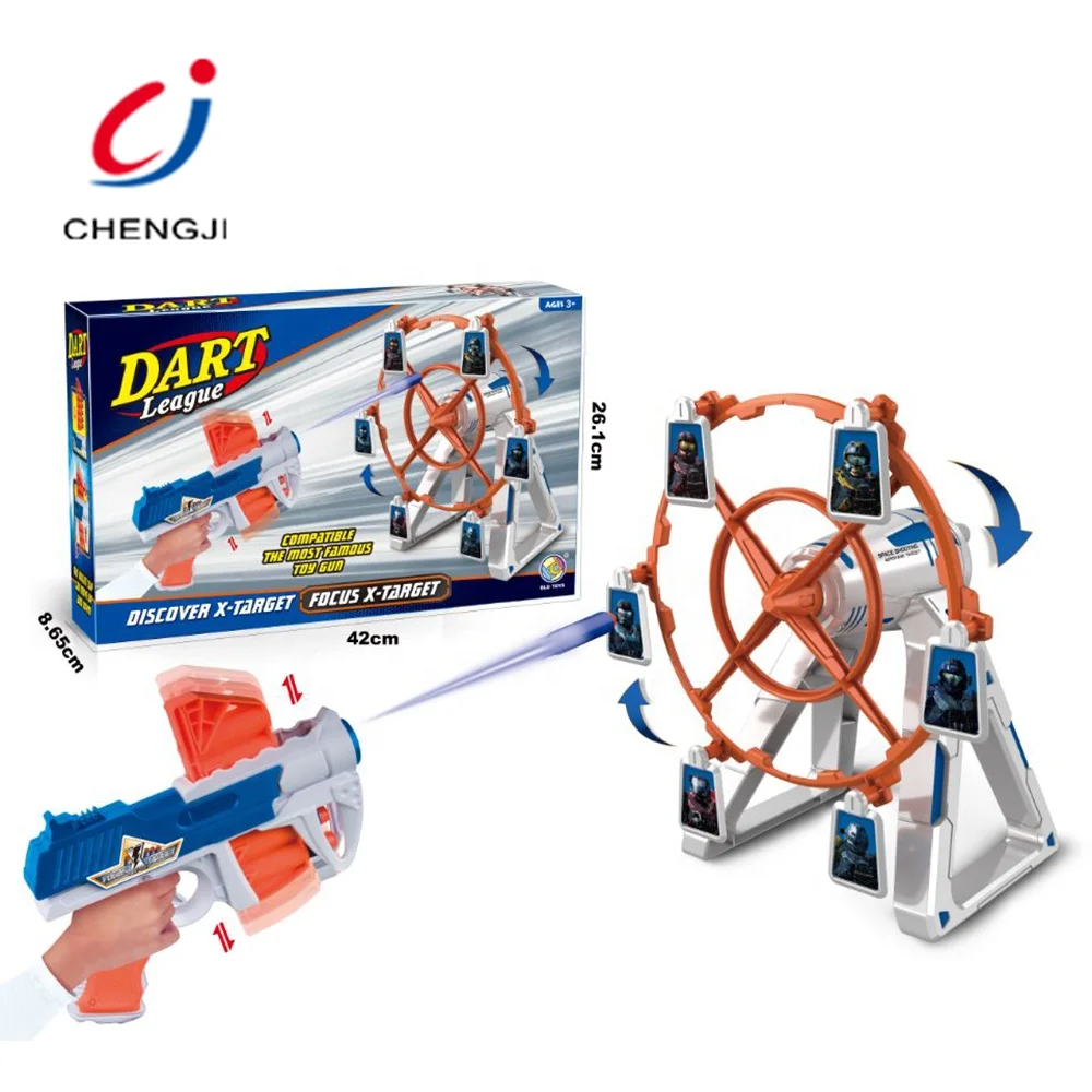 Самая популярная пластиковая электрическая стрельба вращающаяся игрушка-дротик игрушки для