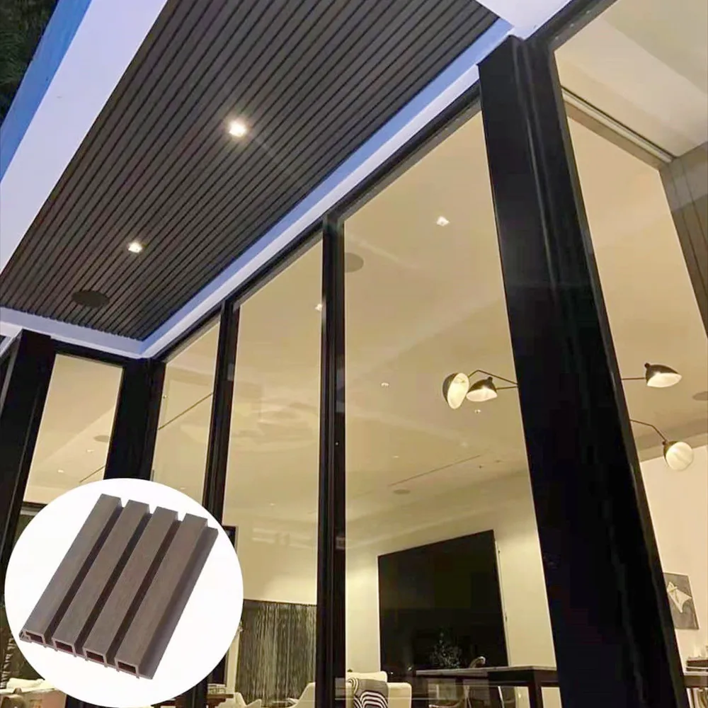 Great Wall Cladding Exterior Outdoor Wood Co Extrusion Fluted Design ...