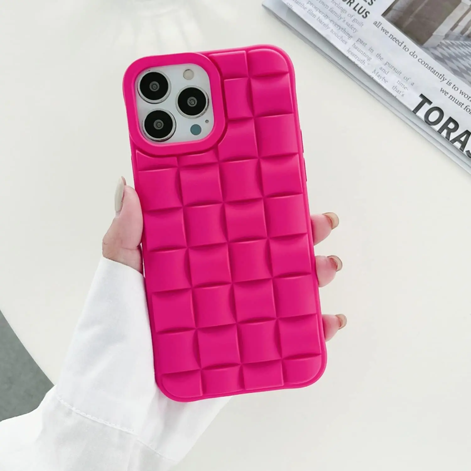 Funda de lujo para iPhone 16 Funda de silicona suave Protectores Colores puros Diseño de moda Estilo Tacto suave Fundas lisas  