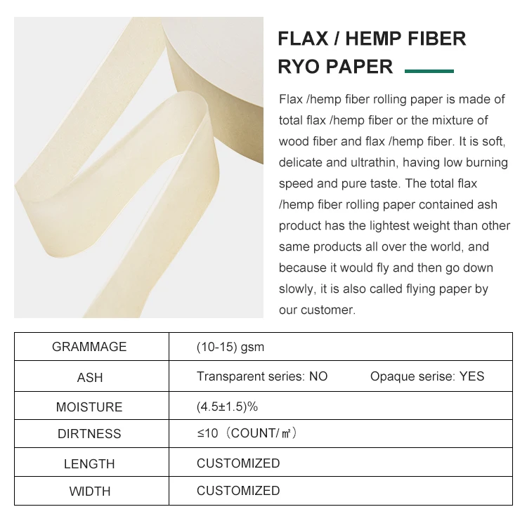 Custom White Yellow RYO Paper Soft Pure Taste Smoking Rolling Paper ...