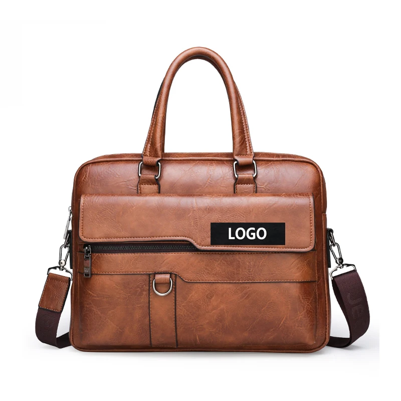 Hot Selling Business Man Handbag Fashion PU Leather Laptop Shoulder Bag Casual Waterproof Luxury Quality Briefcase for Lawyers