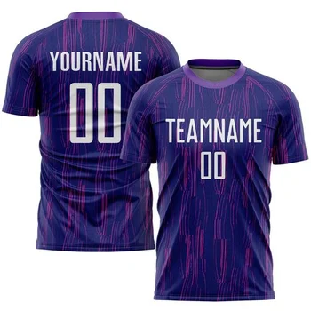 Hot Selling Classic Customize Football Jersey Kits for Boys High Quality Stripe Soccer Uniform