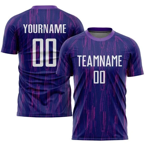 Hot Selling Classic Customize Football Jersey Kits for Boys High Quality Stripe Soccer Uniform