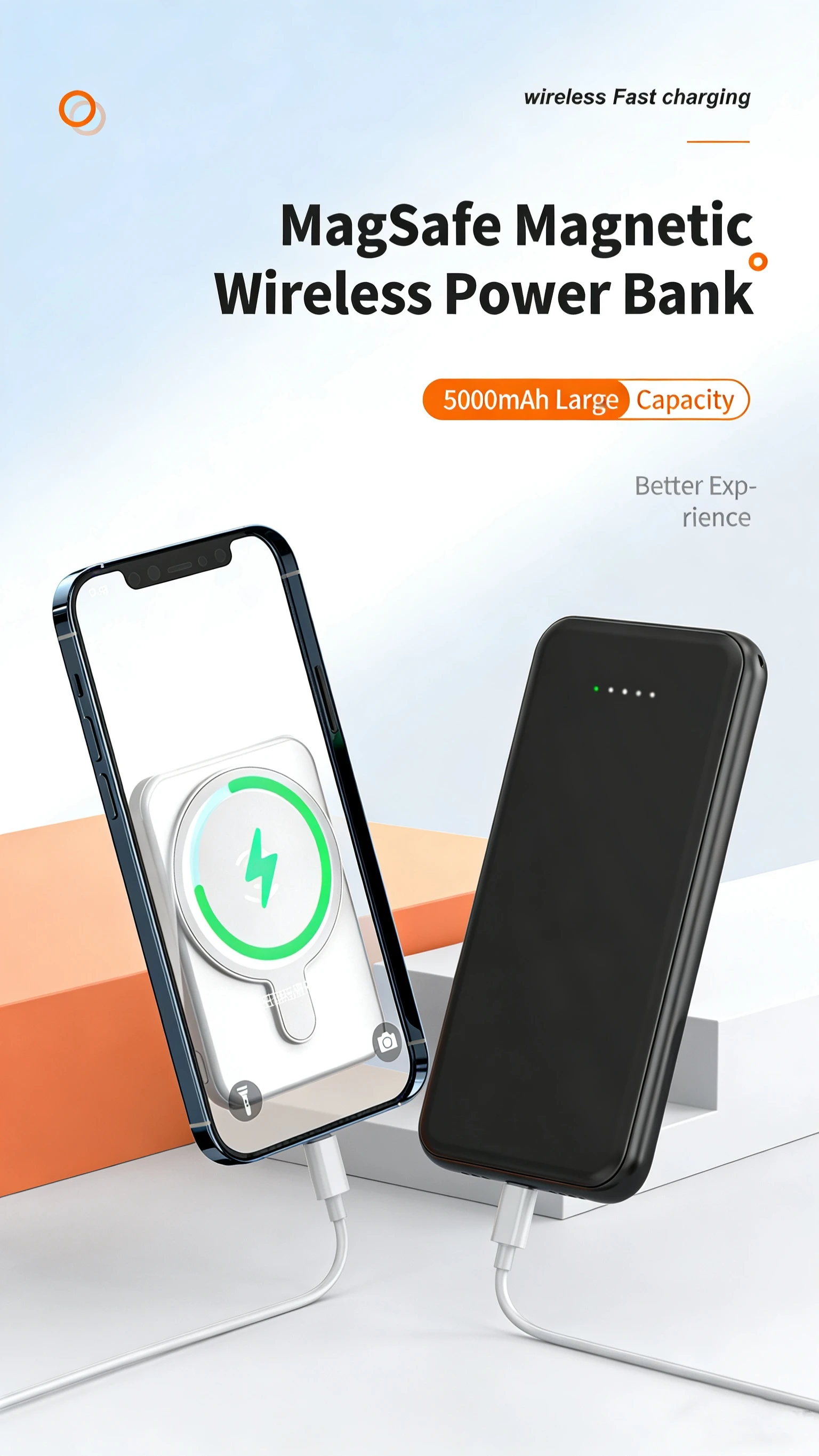 Mini Compact Portable Wireless Magnetic Fast Charging Power Bank with Large Capacity Custom Logo Apple/USB Interfaces preview 5