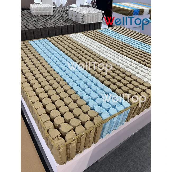 WELLTOP Furniture Accessories Pocket Spring White Pocket Coil Spring Spring Pack Unit Steel Wire for Bed Sofa Mattress