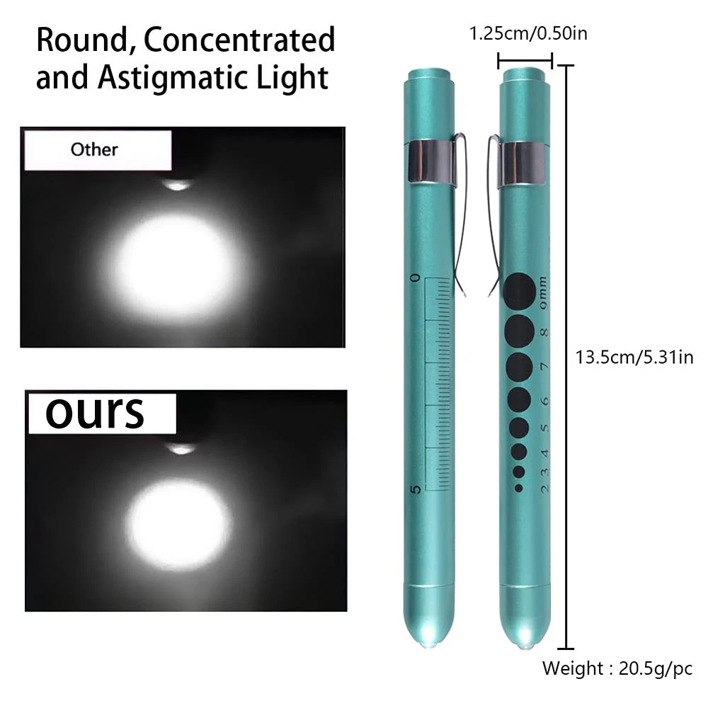 Doctor Pen Light 50 Pcs Nurse Pen Lights With Pupil Gauge – LED ...