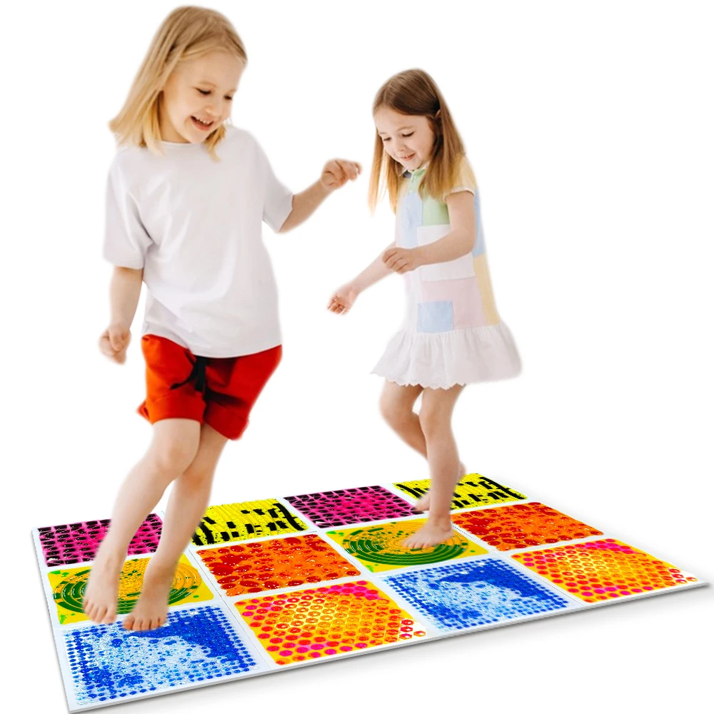 product autism sensory textured liquid floor tiles fidget educational toys massage floor puzzle gel mat sensory touch lava mat for kids-58