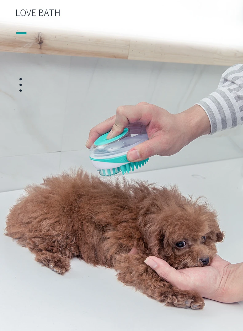 Wholesale Pet Bath Brush Tpr Dog Scrub Pet Grooming Brush Cat Massage Self Cleaning Brush Buy