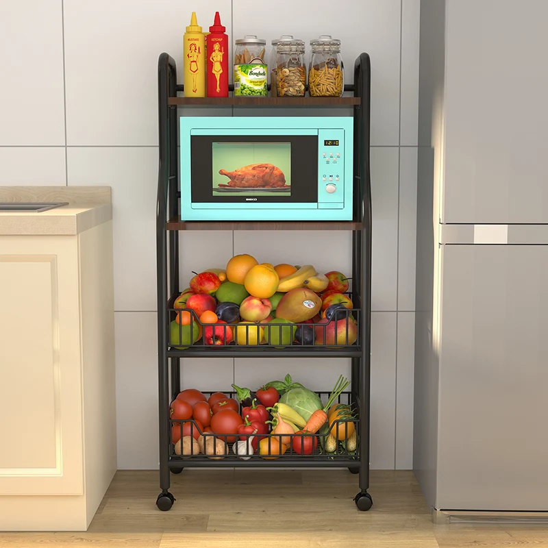 Super Quality Multilayer Storage Shelf Movable Kitchen Rack Metal Heavy Duty Storage Shelves for Living Room