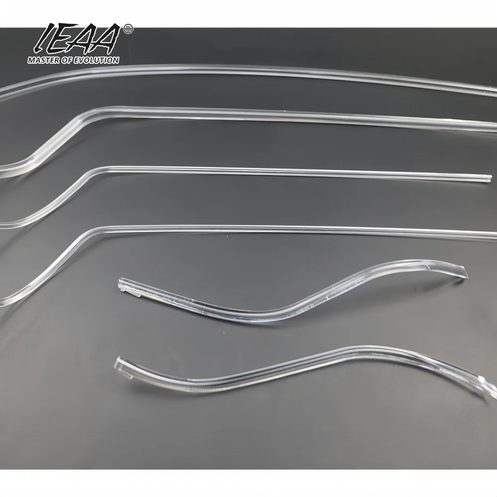 Pita Panduan Cahaya Tabung Akrilik Lampu Depan LED DRL Garis Fiber LED untuk Audi A6 C8 2019-2023 Lampu Depan Matrix DRL