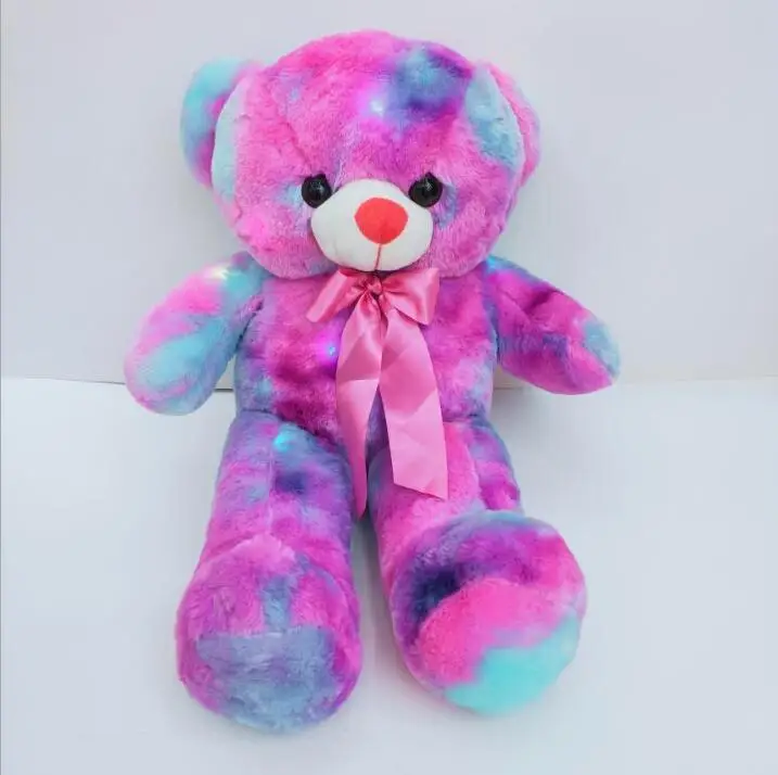 Factory Direct Colorful LED rainbow Teddy Bear with Light Cute Plush Toy Luminous Bear Doll Doll Large Teddy Toy Wholesale