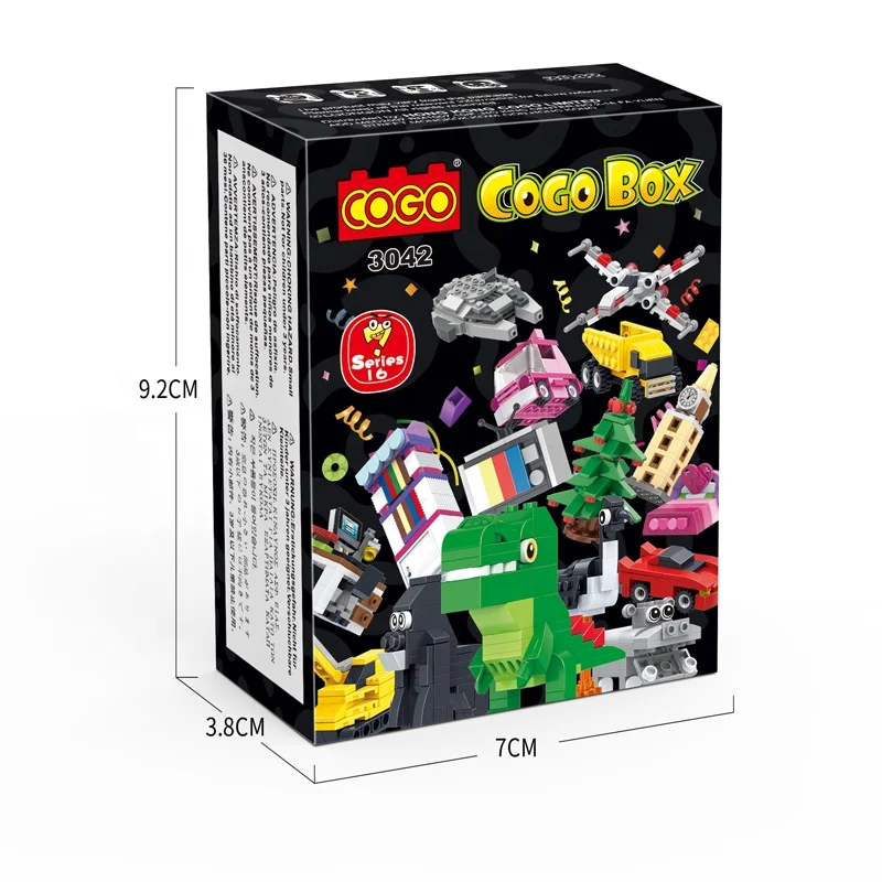 COGO Christmas Build Block Blind Box Gift Mini DIY Building Blocks Set Toys