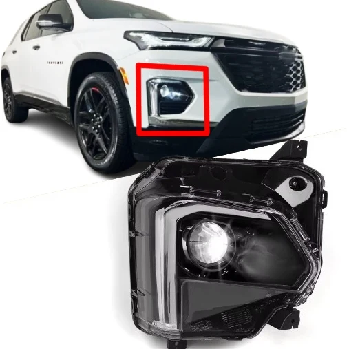 car head lamp w/o LED DRL Chrome Headlight For Chevrolet Traverse 2022 2023 headlamp oem 85523709