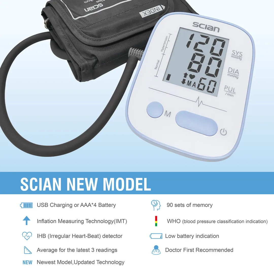 
SCIAN LD-521 USB Charge Digital Upper Arm Blood Pressure Monitor 