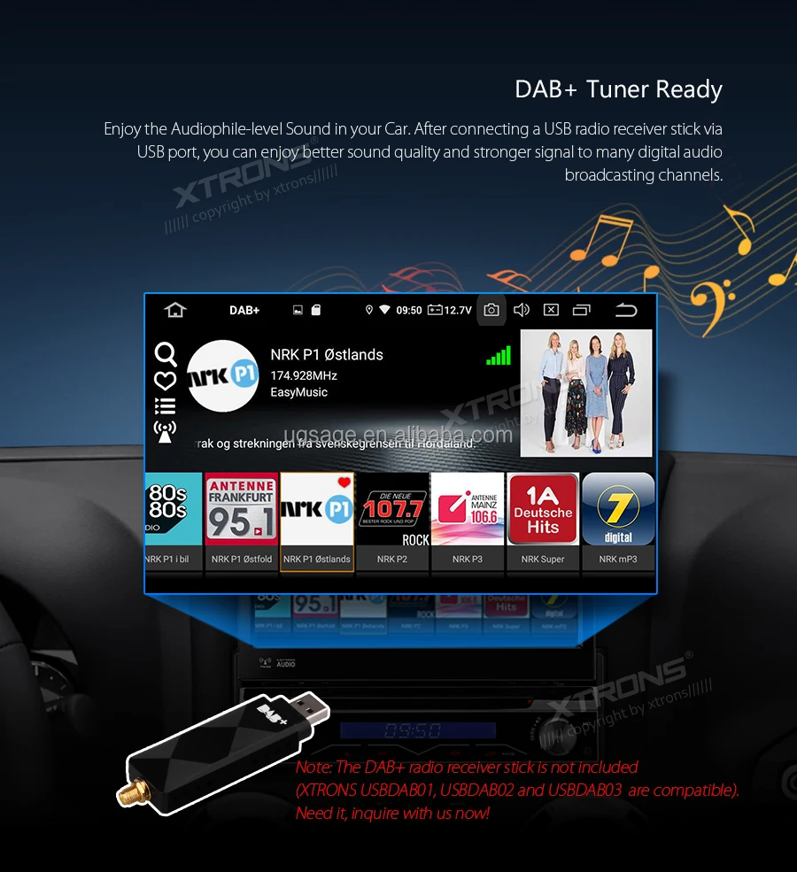 Xtrons 7inch Touch Screen Android 1din Universal Car Dvd Player With