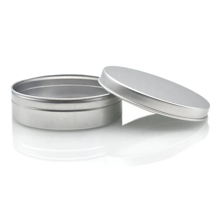 Wholesales Metal Scented Tea Jar 30ml 50g 60g Empty Round Aluminum Spices Herbs Tin Can