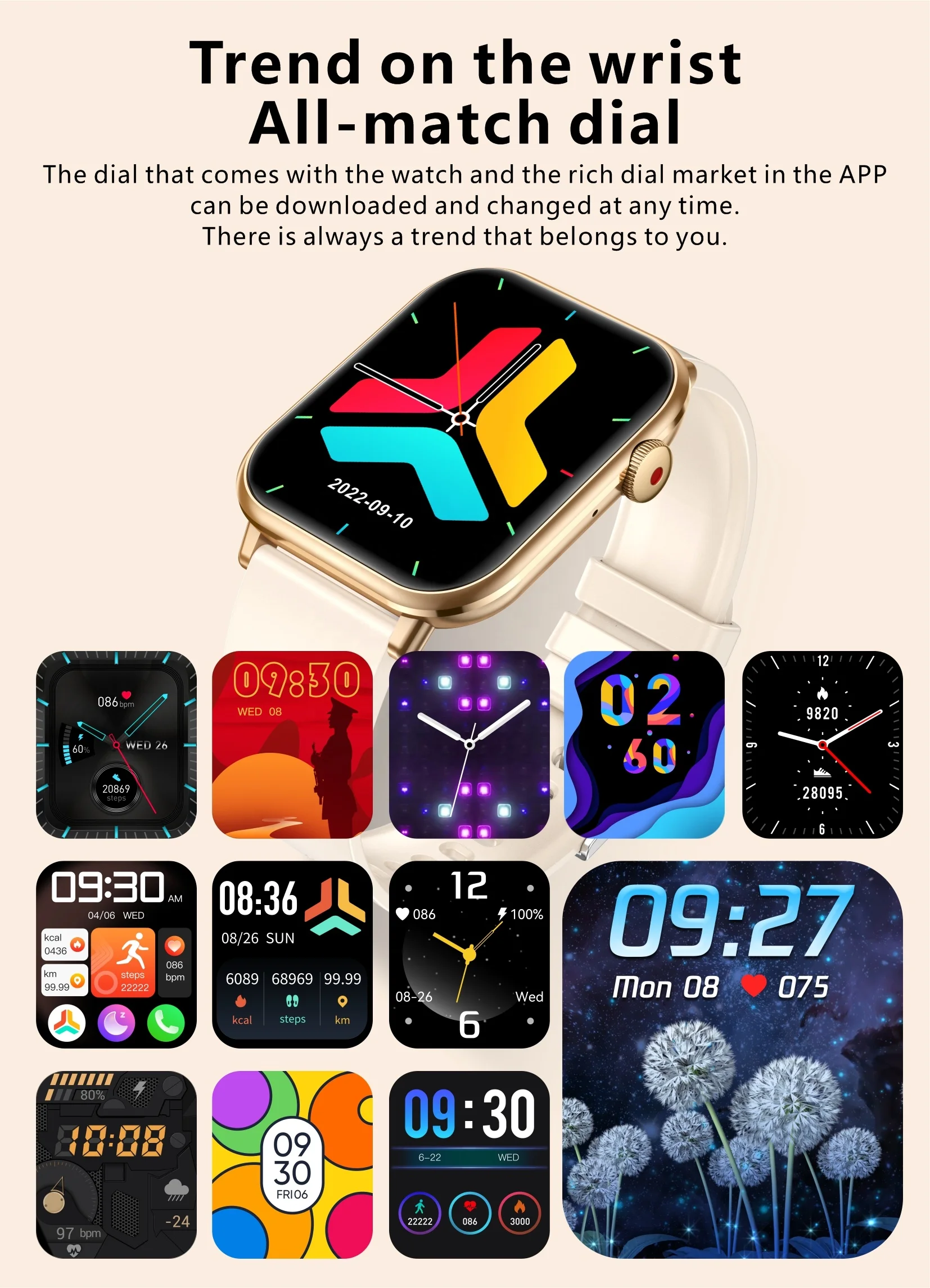 QX9 Heart Rate Monitoring BT Calling Smart Watches Reloj Inteligente Sport Temperature Smart Watch