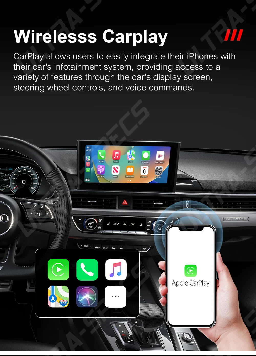 2023 Youtube Netflex Tv Streaming Box Carplay Wireless Carplay Ai Box