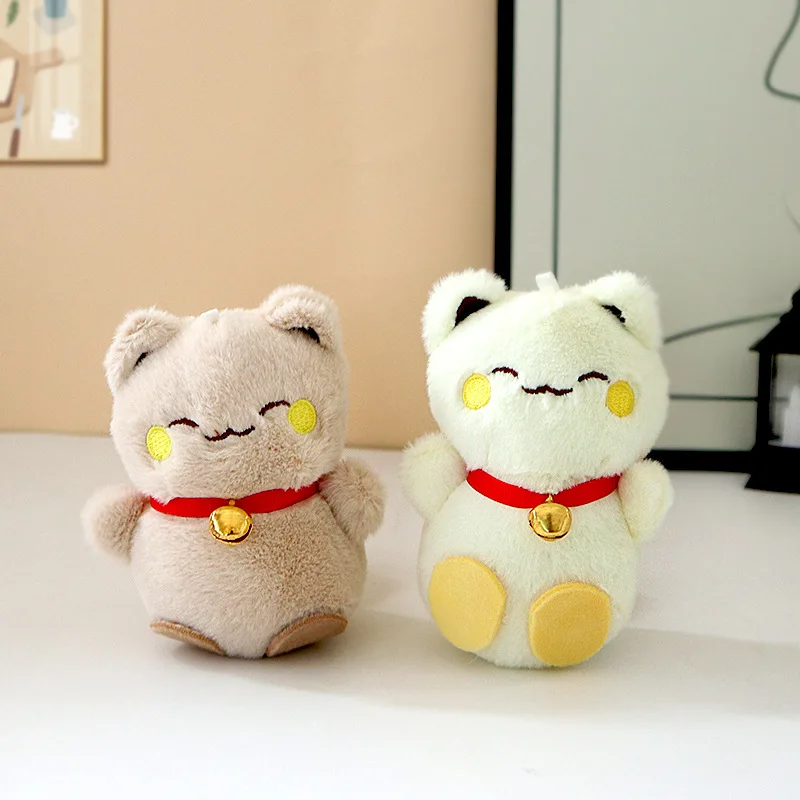 Chaveiro Plush 3D Maneki Neko: Gato da Sorte em Estilo Anime