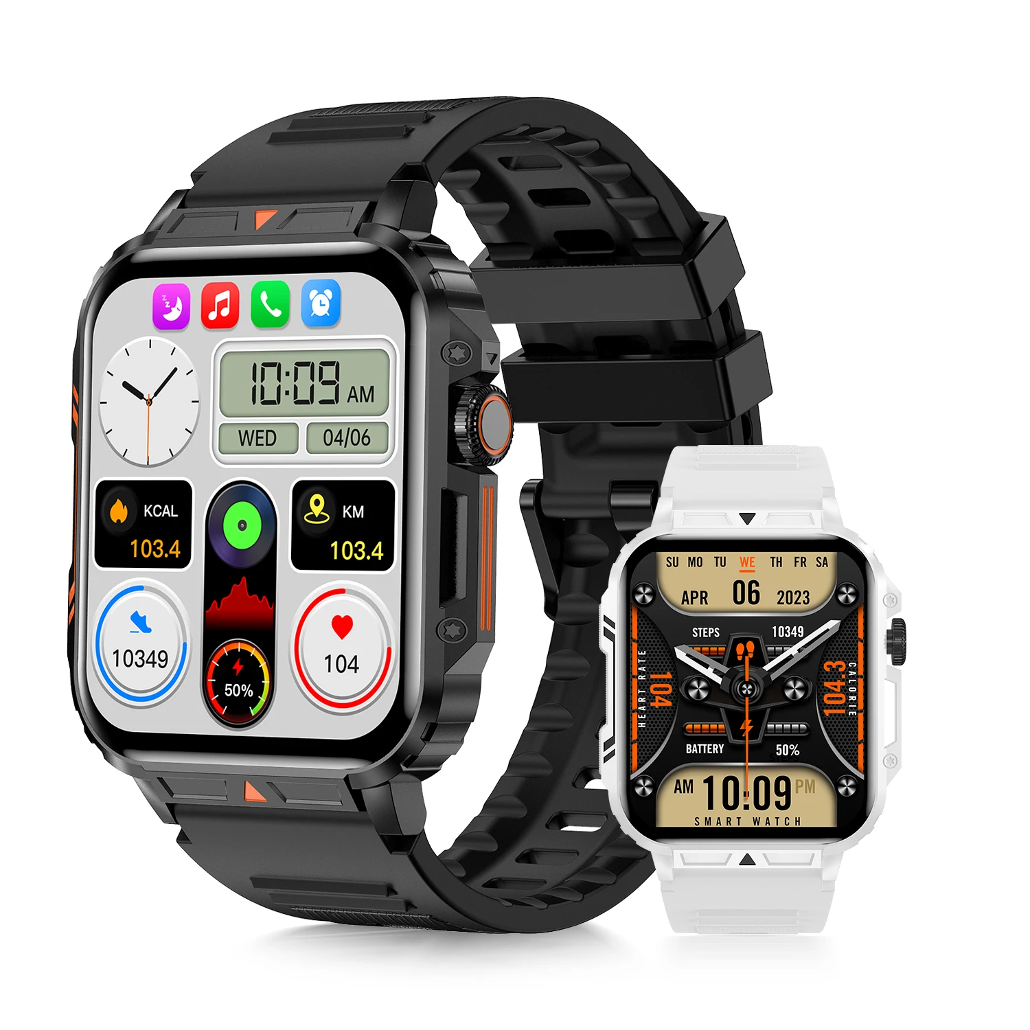 2025 New Amoled BT Call Smart Watch Outdoor Sport Smartwatch Fashion Smart Watch for Men With Double Straps