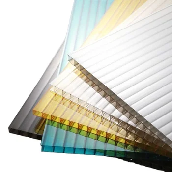 Twin wall PC Sun Board Colored Hollow Sheet Greenhouse Roofing Sheets