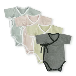 Wholesale Baby Girl Romper Girl Clothing Strip Toddler Baby Romper Kimono for Newborn