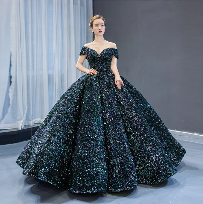 Gaun Pengantin Model Meledak 2020 Baru Qi Di Istana Mimpi Rok Halus Payet - Famale Berbulu Gaun Ratu Gaun,Gaun Bola Product on Alibaba.com