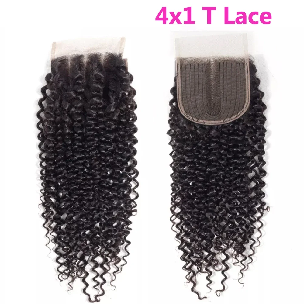 Kinky Curly Brazilijos žmogaus plaukai giliai banguoti nėrinių užsegimai_voghion.com