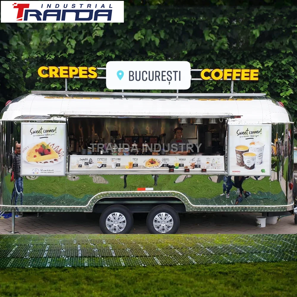 2021 Custom Small AU USA Standard Concession Fast Food Trucks Mobile Food Trailer