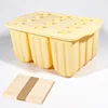 12-link Ice-cream Mould Yellow (with 50 wooden sticks)