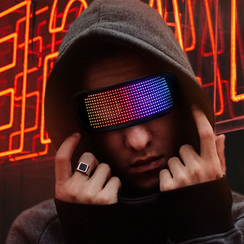 ODM Rave, неоновые светодиодные очки с подсветкой, очки в стиле киберпанк, футуристические электронные очки