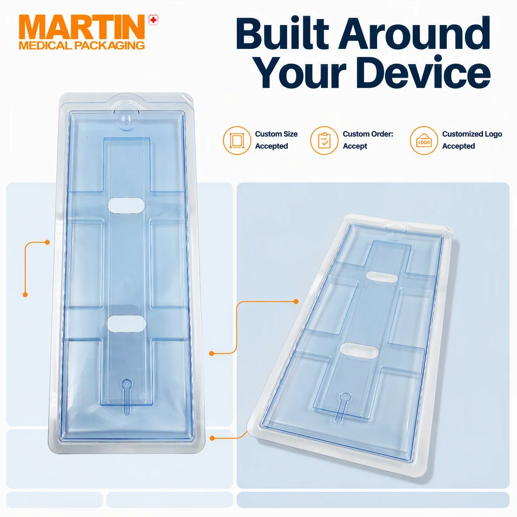 Custom Blister Pack PETG Medical Grade Plastic Packaging Medical Device Tray Plastic Tray With Lid