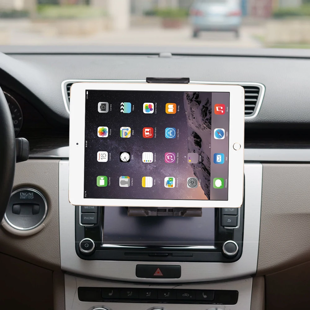 universal 4 -11 pulgadas tablet titular coche cd ranura tableta soporte  teléfono móvil soporte giratorio para ipad para samsung pad