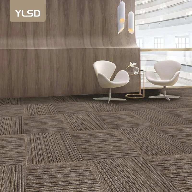 100% PET Carpet Tiles with PVC Backing for Commercial Use