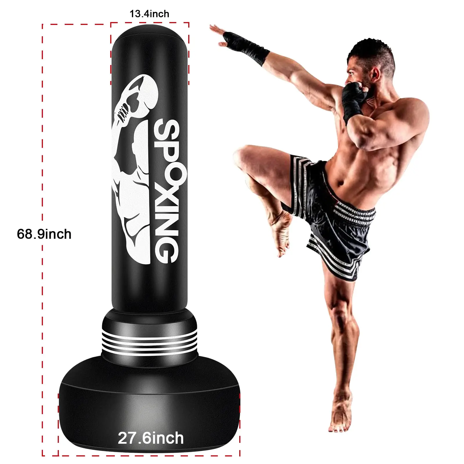 Boxing Equipment Boxing Punching Bag Freestanding Heavy Sand Stand Kick