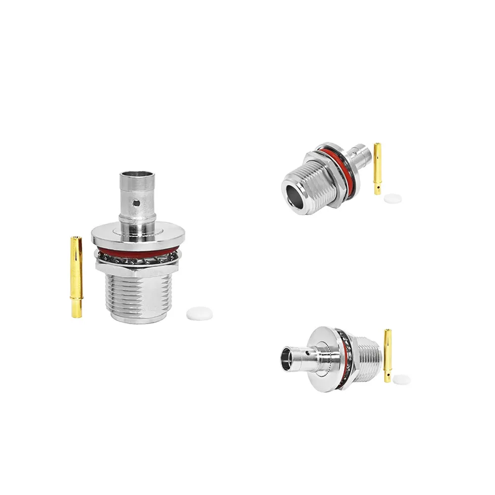 Připojka IP68 typu N, zásuvka, panelová, pájená, vodotěsná pro kabel RG401 RF401 poloocelový, dodávka z továrny