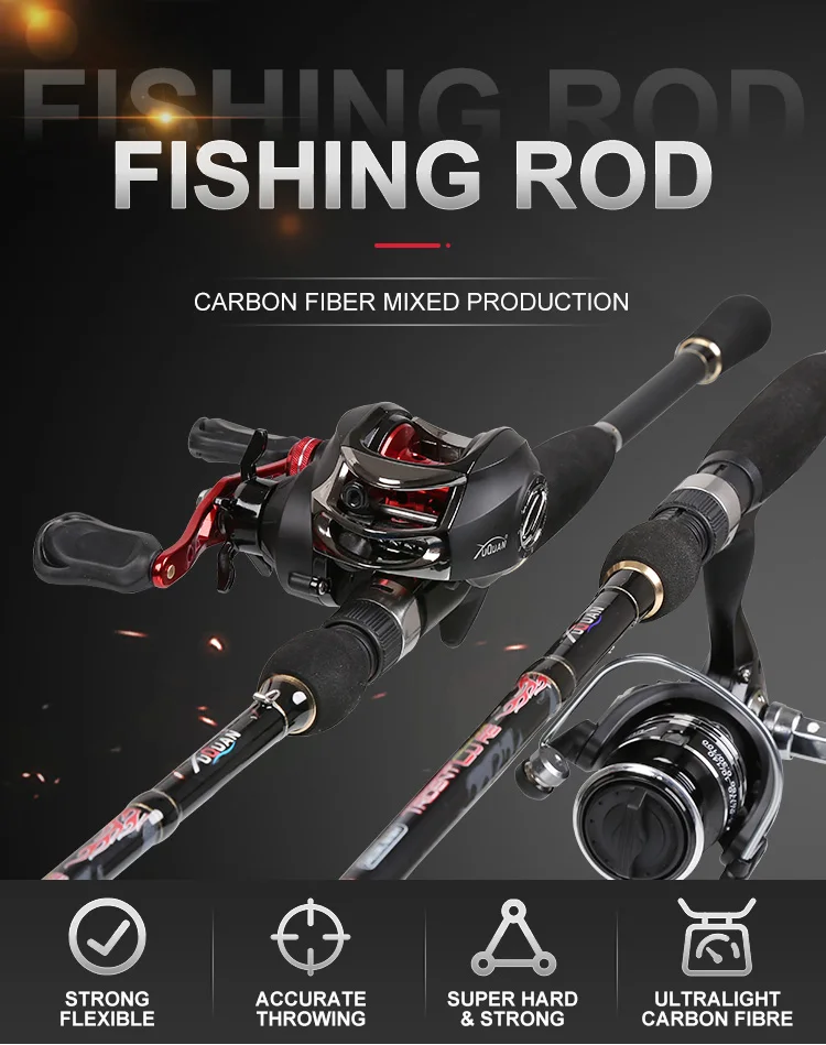 High Quality 1.8m 2.1m 2.4m 2.7m High Quality Carbon Fishing Rod High