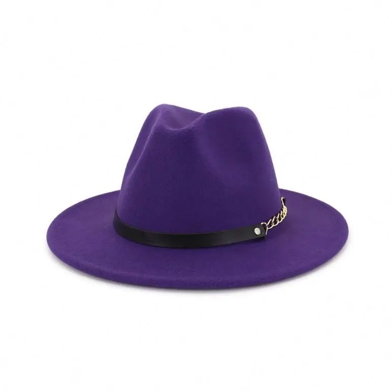 Flat Brim Sombreros Womens Lady Wool 