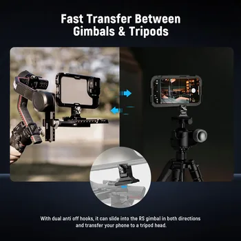 For Neewer Phone Tripod Mount with Flexible Arca Base 1/4\" & 3/8\" Threads Compatible 2nd Gen 16 15 Pro/15 Pro Max S24 Ultra Ca detail image