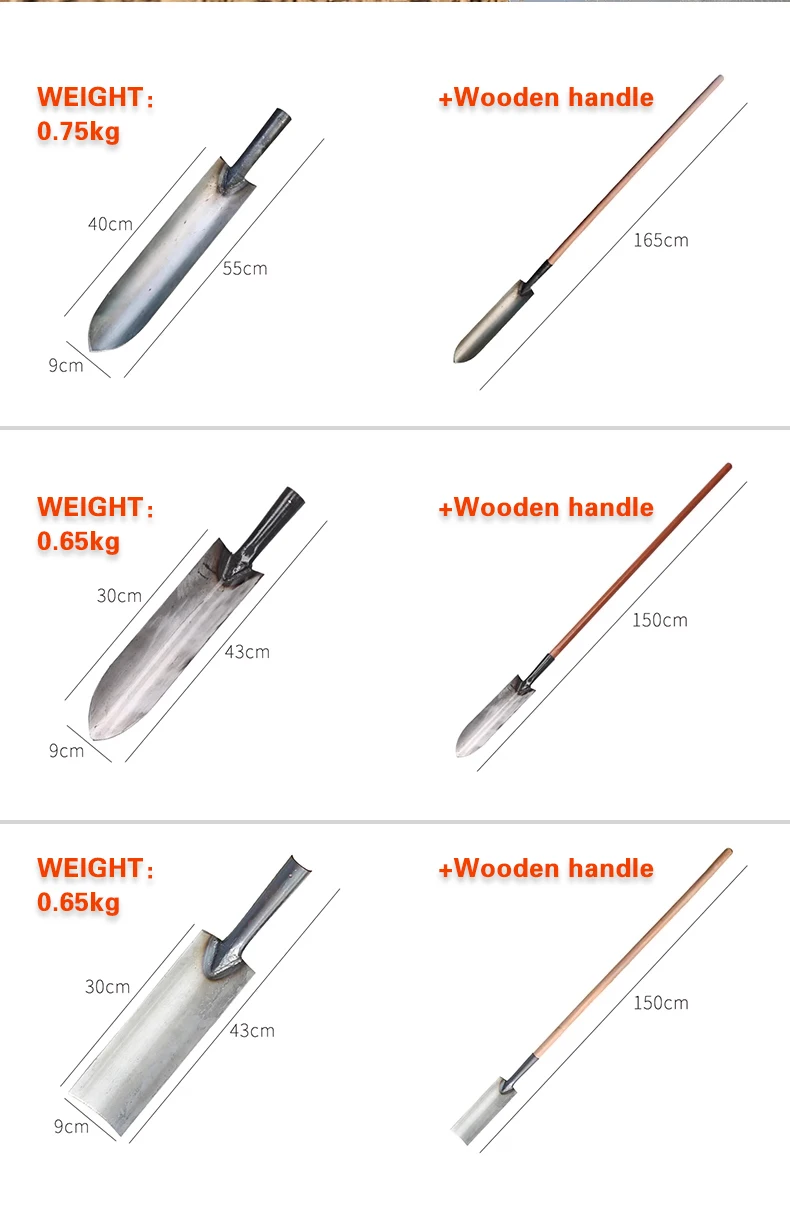 product hot selling metal spade farming digging tools industry agriculture camping garden shovel head-3