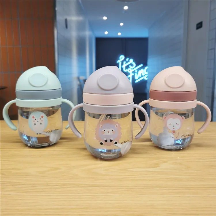 300ml Cute Cartoon Baby Infant Bite Choke Proof Milk Water Bottle