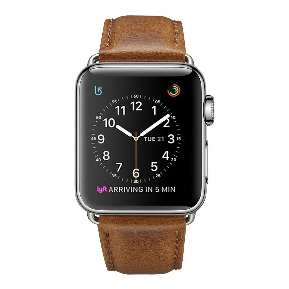 Fashion Handmade Crazy Horse Leather For Apple Watch 38mm 42mm Leather ...