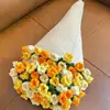 Manta amarilla mezcla beige